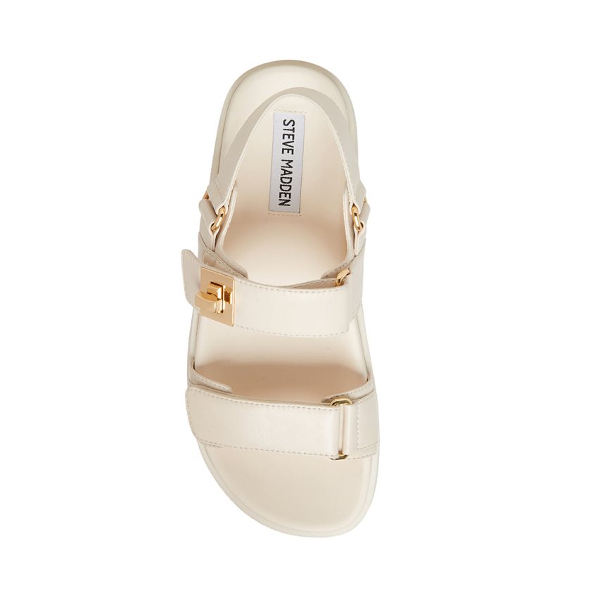 πεδιλα πλατφορμεσ γυναικεια Steve Madden Mona δερματινα Μπεζ | GR-6759UQJ