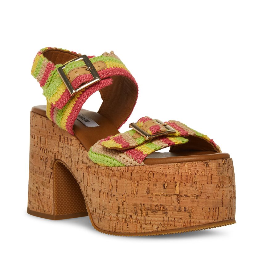 πεδιλα πλατφορμεσ γυναικεια Steve Madden Devora Πολύχρωμο | GR-7285MNV