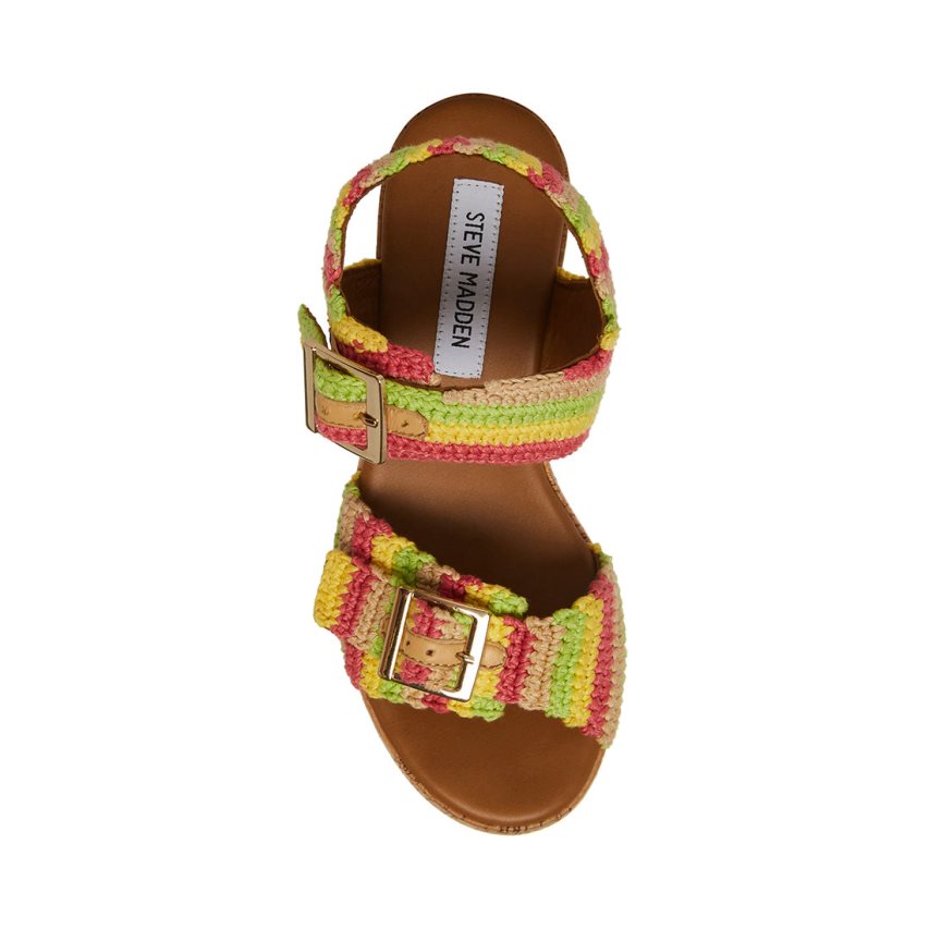 πεδιλα πλατφορμεσ γυναικεια Steve Madden Devora Πολύχρωμο | GR-7285MNV