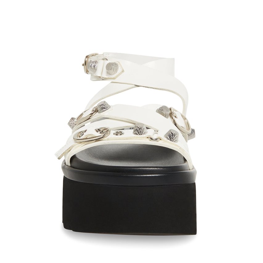 πεδιλα πλατφορμεσ γυναικεια Steve Madden Brant ασπρα | GR-7519DSR