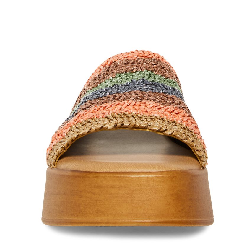 πεδιλα πλατφορμεσ γυναικεια Steve Madden Slinky30 Natural Πολύχρωμο | GR-75O2AQM