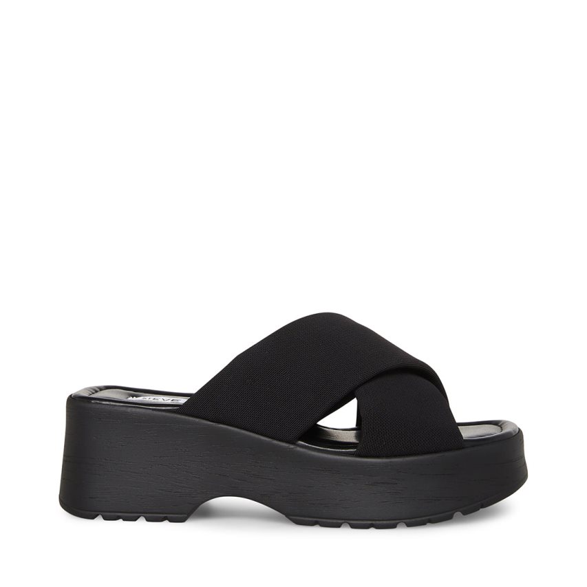πεδιλα πλατφορμεσ γυναικεια Steve Madden Phoebe μαυρα | GR-7892BRU