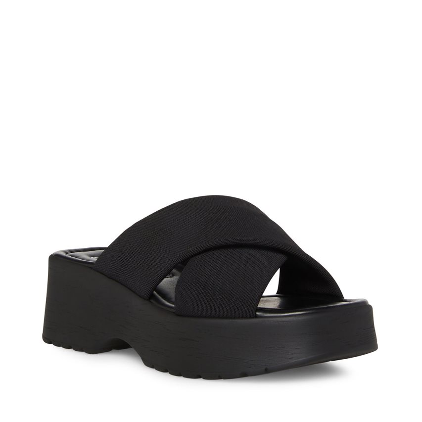 πεδιλα πλατφορμεσ γυναικεια Steve Madden Phoebe μαυρα | GR-7892BRU