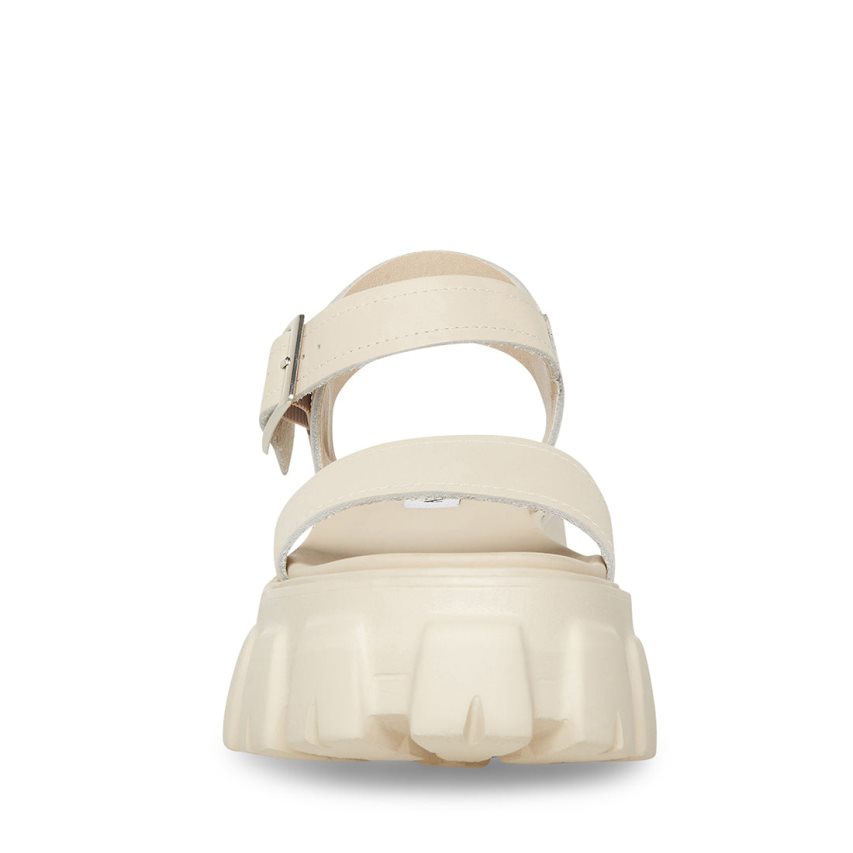 πεδιλα πλατφορμεσ γυναικεια Steve Madden Ellie δερματινα ασπρα | GR-86O5MAO