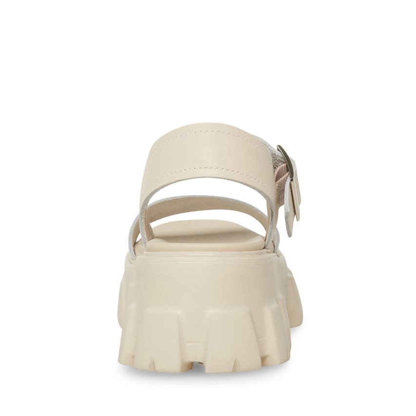 πεδιλα πλατφορμεσ γυναικεια Steve Madden Ellie δερματινα ασπρα | GR-86O5MAO