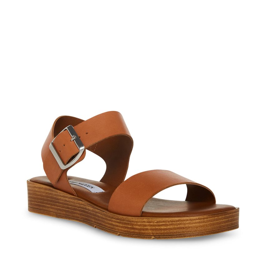 πεδιλα πλατφορμεσ γυναικεια Steve Madden Keenan δερματινα καφε | GR-8917DBN