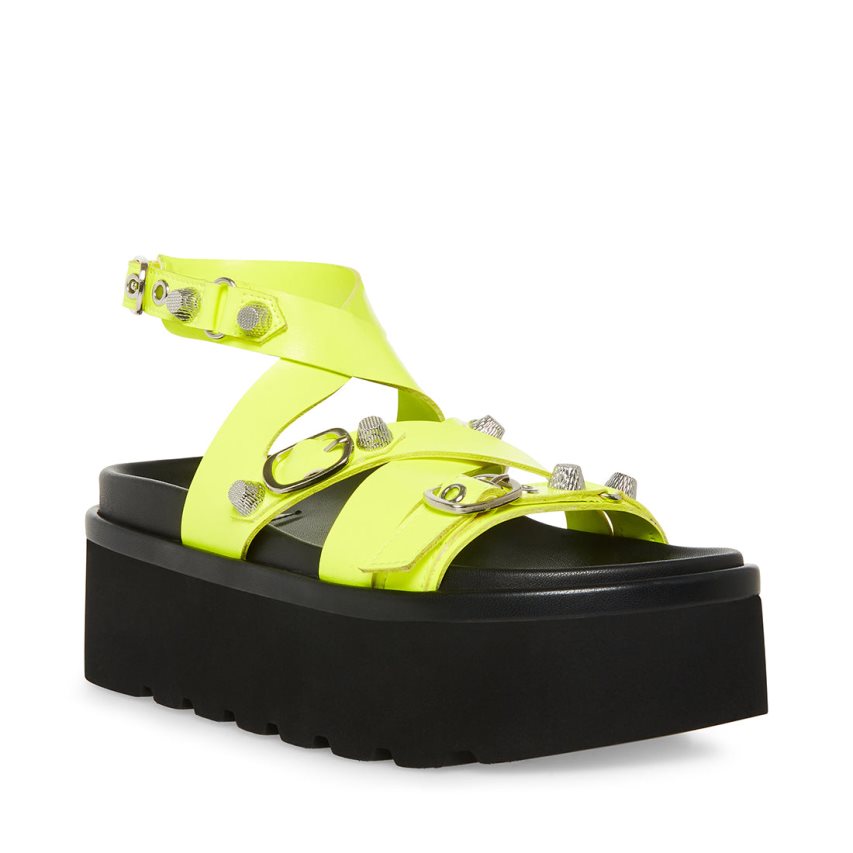 πεδιλα πλατφορμεσ γυναικεια Steve Madden Brant Neon πρασινο | GR-9257BNG