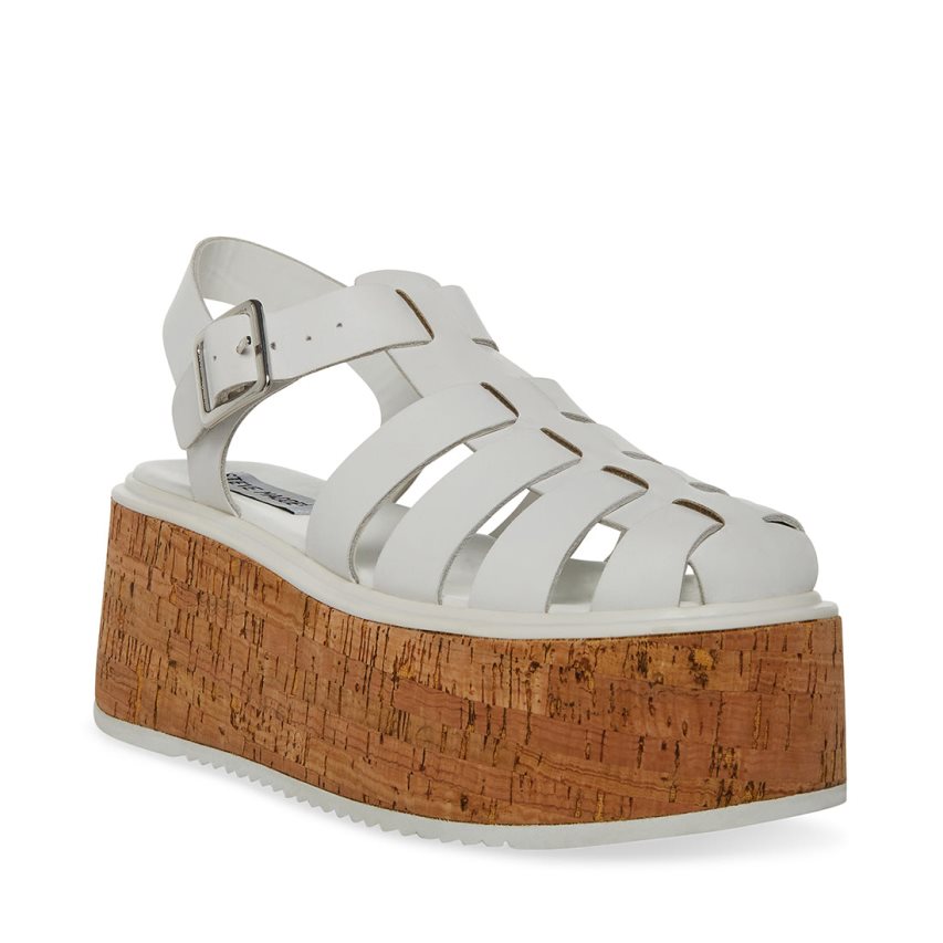 πεδιλα πλατφορμεσ γυναικεια Steve Madden Lazlo δερματινα γκρι | GR-9564VUW