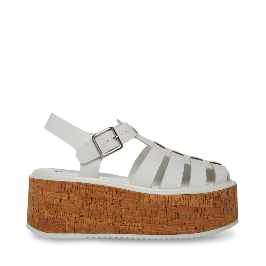 πεδιλα πλατφορμεσ γυναικεια Steve Madden Lazlo δερματινα γκρι | GR-9564VUW