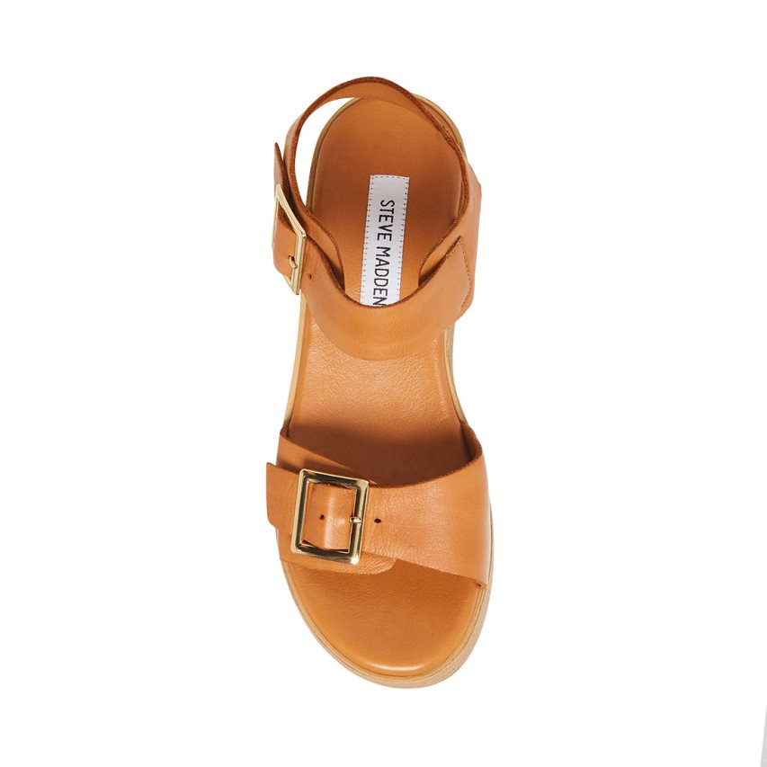πεδιλα πλατφορμεσ γυναικεια Steve Madden Marka δερματινα καφε | GR-972ORHF