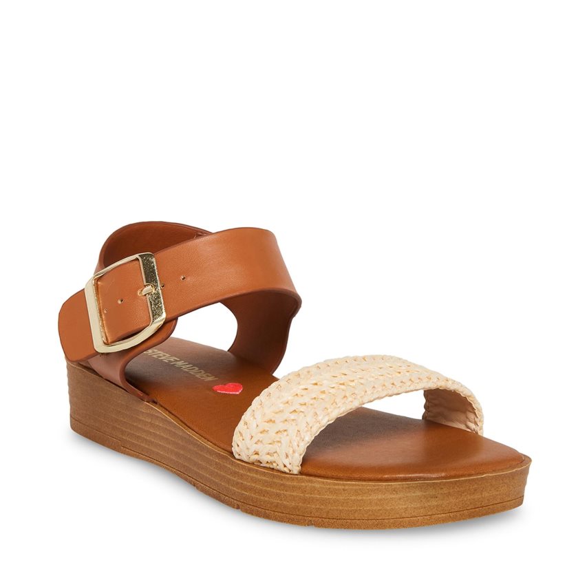 πεδιλα πλατφορμεσ παιδικα Steve Madden Jdestind Raffia καφε | GR-8214KBN