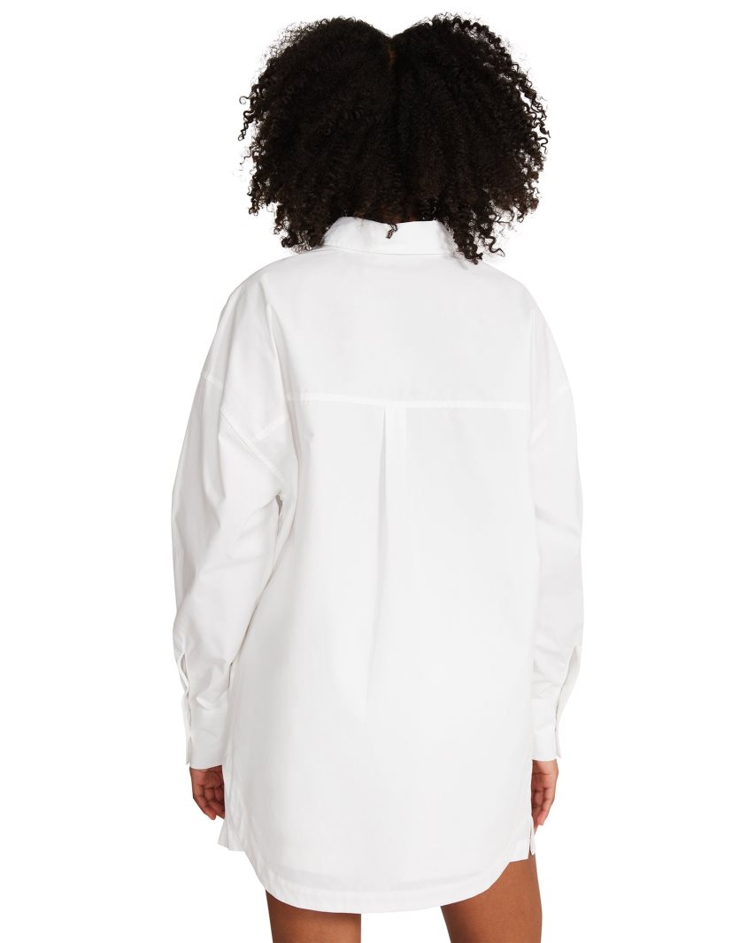πουκαμισα γυναικεια Steve Madden Poppy Top ασπρα | GR-2374HOF