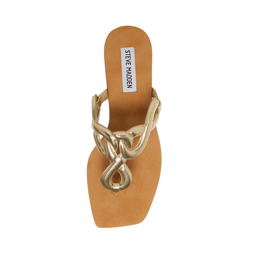 σαγιοναρεσ γυναικεια Steve Madden Terri χρυσο χρωμα | GR-84O5TIA