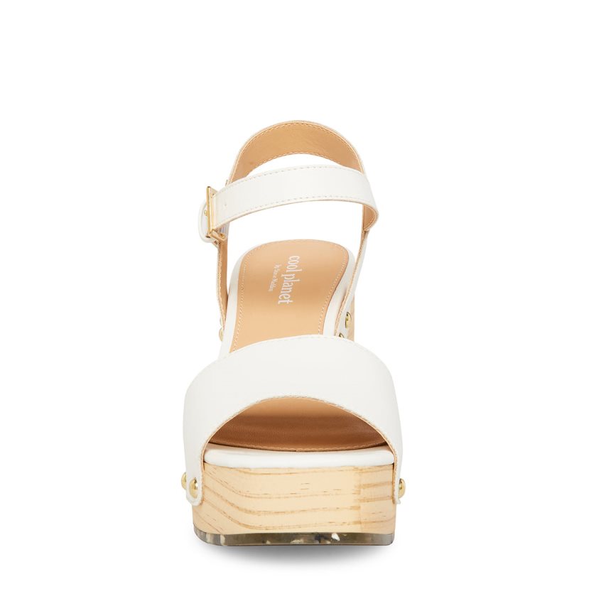 σανδαλια με τακουνι γυναικεια Steve Madden Rubyy ασπρα | GR-143OZKW