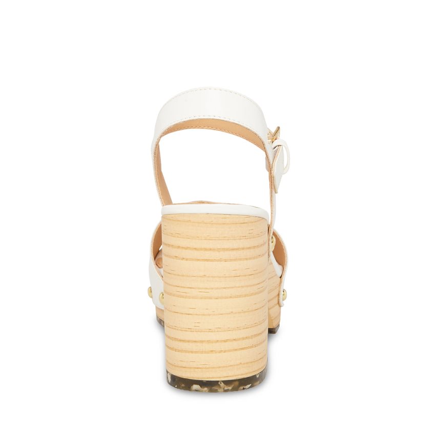 σανδαλια με τακουνι γυναικεια Steve Madden Rubyy ασπρα | GR-143OZKW