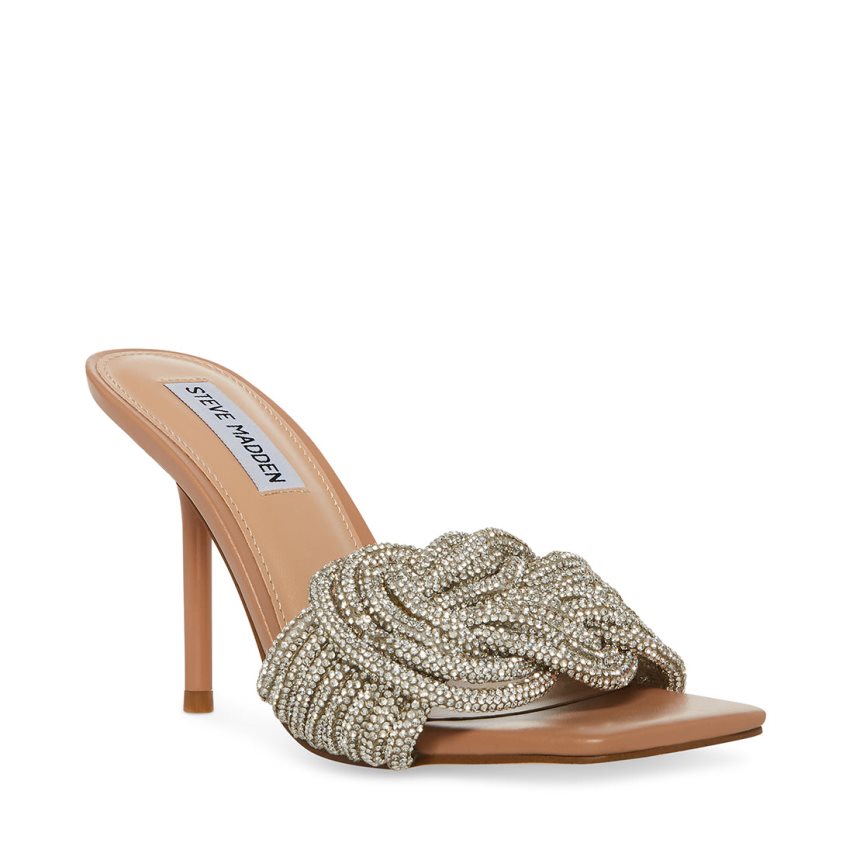 σανδαλια με τακουνι γυναικεια Steve Madden Applaud ασημι | GR-1495HVT