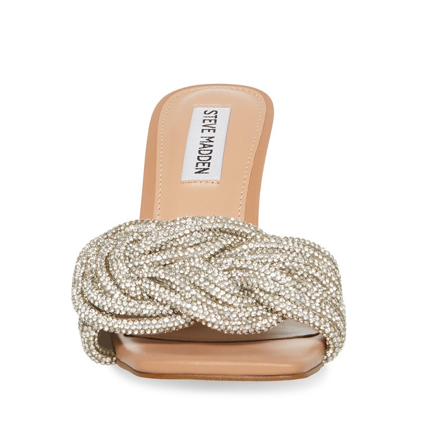 σανδαλια με τακουνι γυναικεια Steve Madden Applaud ασημι | GR-1495HVT