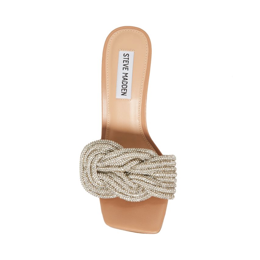 σανδαλια με τακουνι γυναικεια Steve Madden Applaud ασημι | GR-1495HVT