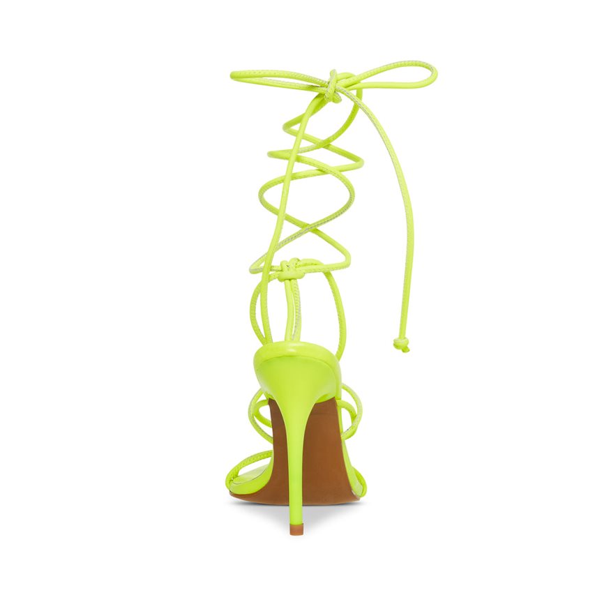 σανδαλια με τακουνι γυναικεια Steve Madden Buffy Neon πρασινο | GR-173OLEY
