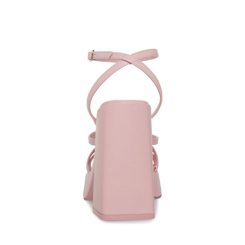 σανδαλια με τακουνι γυναικεια Steve Madden Affection ροζ | GR-17O9DNT