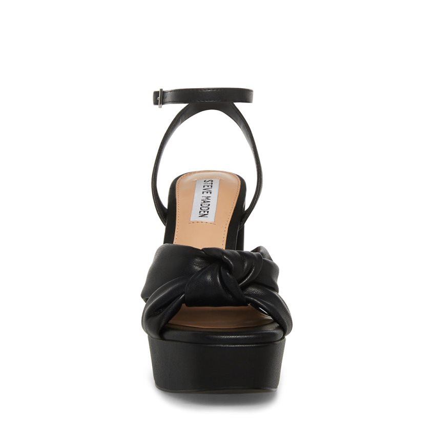 σανδαλια με τακουνι γυναικεια Steve Madden Lala μαυρα | GR-1845QIA