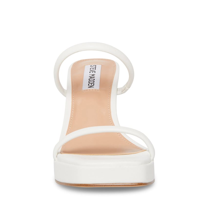 σανδαλια με τακουνι γυναικεια Steve Madden Polly ασπρα | GR-2491RZX