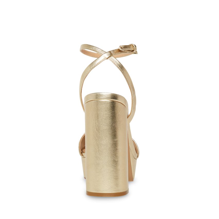 σανδαλια με τακουνι γυναικεια Steve Madden Lessa Champagne χρυσο χρωμα | GR-2847VSG