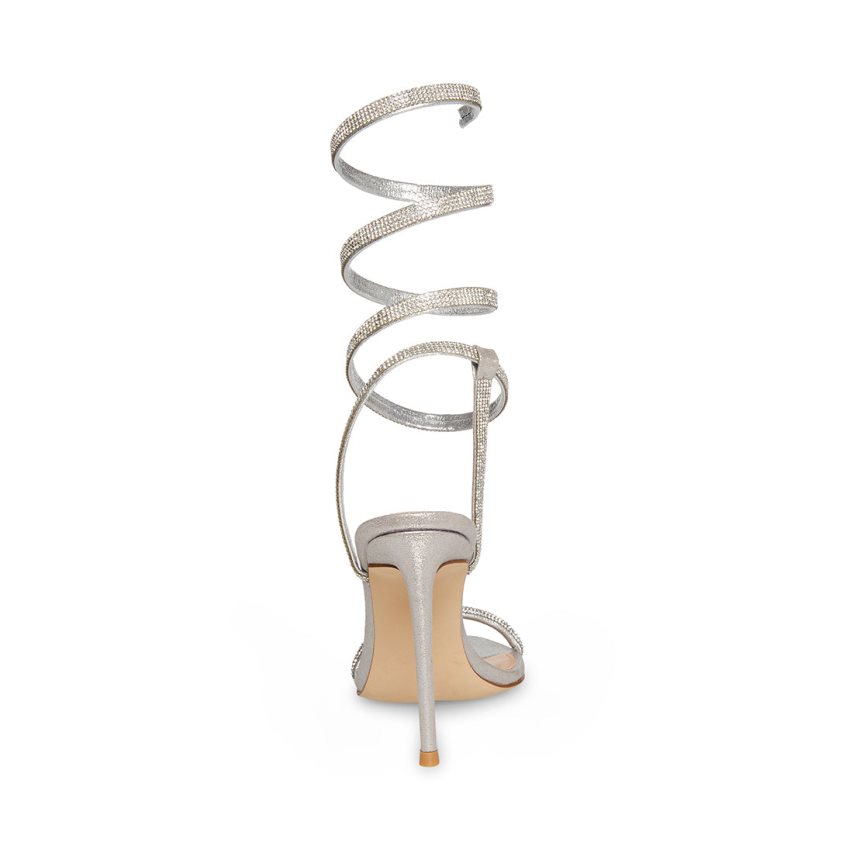 σανδαλια με τακουνι γυναικεια Steve Madden Bali ασημι | GR-2871OFZ