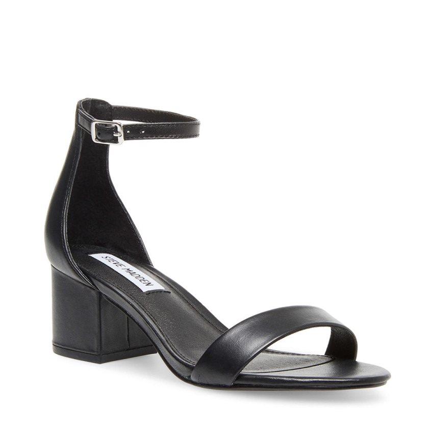 σανδαλια με τακουνι γυναικεια Steve Madden Irenee δερματινα μαυρα | GR-2948FAC