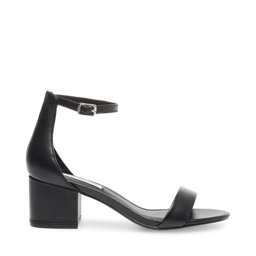 σανδαλια με τακουνι γυναικεια Steve Madden Irenee δερματινα μαυρα | GR-2948FAC