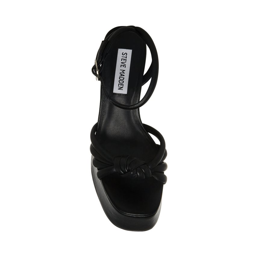σανδαλια με τακουνι γυναικεια Steve Madden Bonnie μαυρα | GR-2986WRA