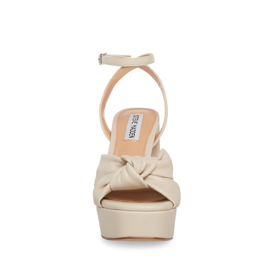 σανδαλια με τακουνι γυναικεια Steve Madden Lala Μπεζ | GR-365OCXH