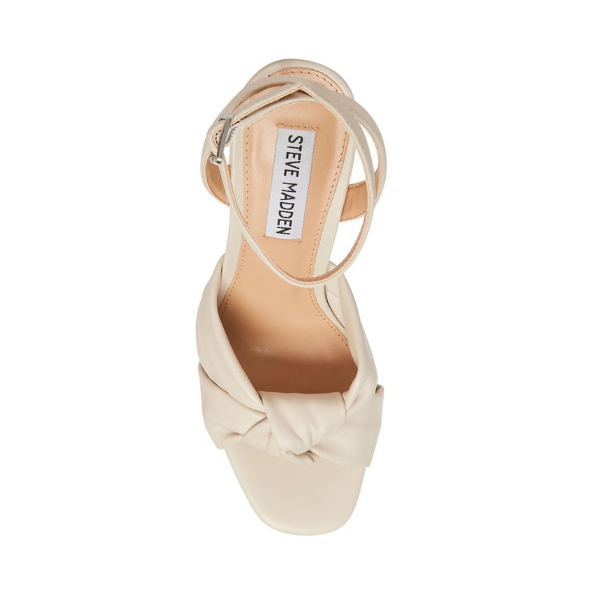 σανδαλια με τακουνι γυναικεια Steve Madden Lala Μπεζ | GR-365OCXH