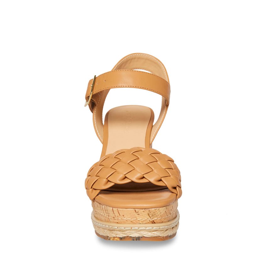 σανδαλια με τακουνι γυναικεια Steve Madden Jitney Camel καφε | GR-3815IJV