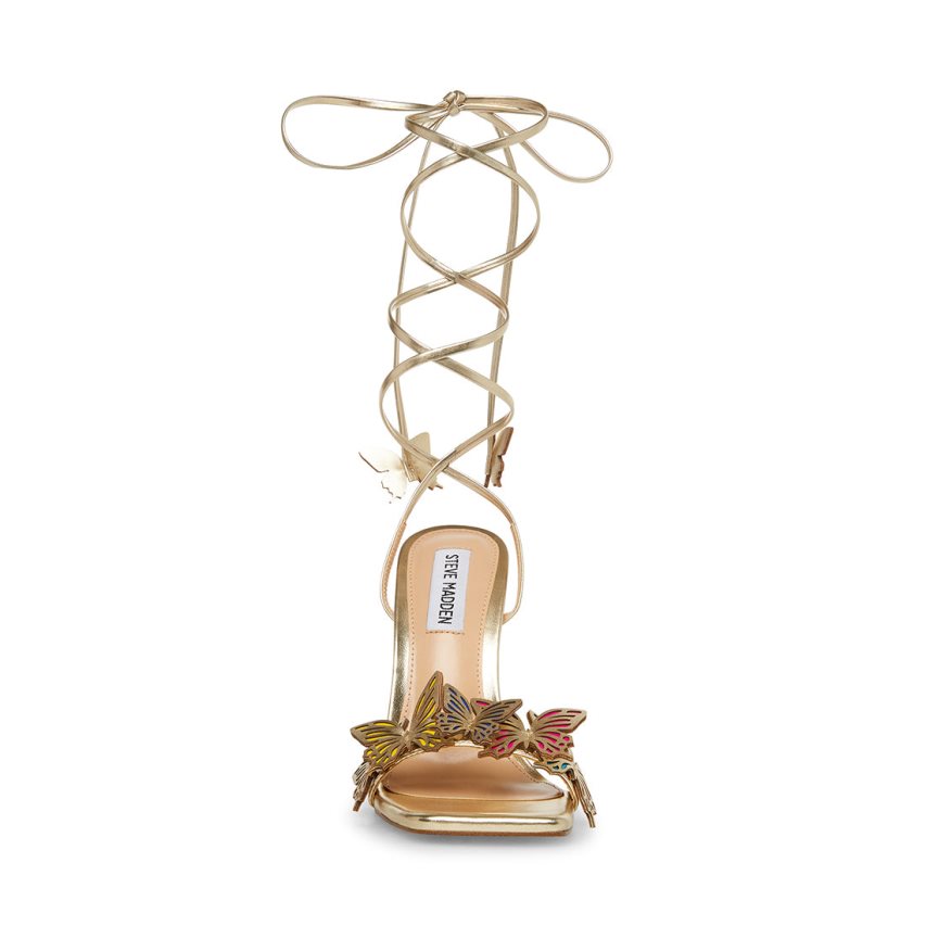 σανδαλια με τακουνι γυναικεια Steve Madden Utopia χρυσο χρωμα | GR-4219ASM