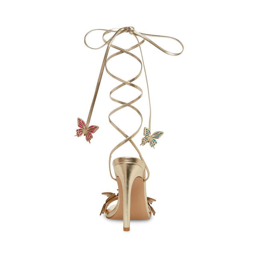 σανδαλια με τακουνι γυναικεια Steve Madden Utopia χρυσο χρωμα | GR-4219ASM