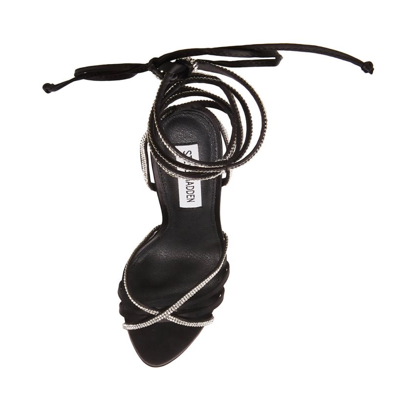 σανδαλια με τακουνι γυναικεια Steve Madden Larisa μαυρα | GR-4239SBW