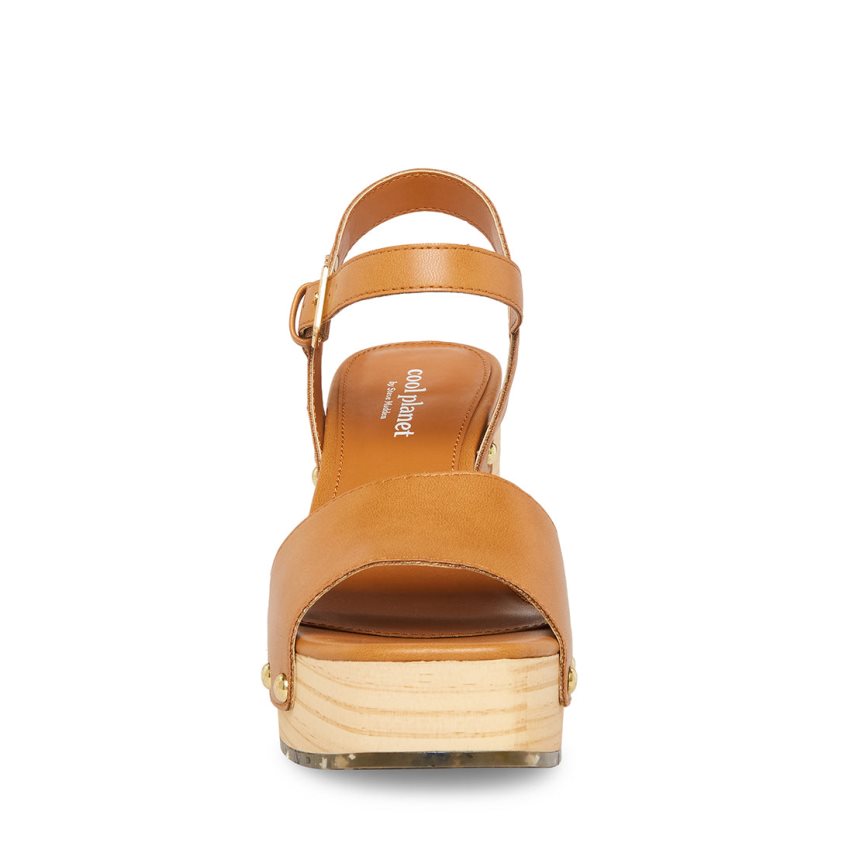 σανδαλια με τακουνι γυναικεια Steve Madden Rubyy καφε | GR-4317YXO