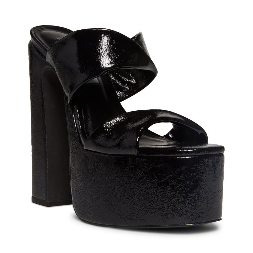 σανδαλια με τακουνι γυναικεια Steve Madden Diane μαυρα | GR-4318RLG