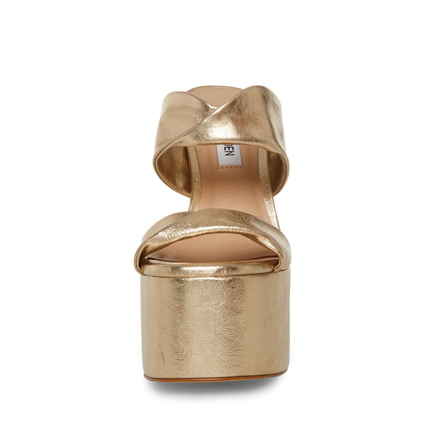 σανδαλια με τακουνι γυναικεια Steve Madden Diane χρυσο χρωμα | GR-4618DXT