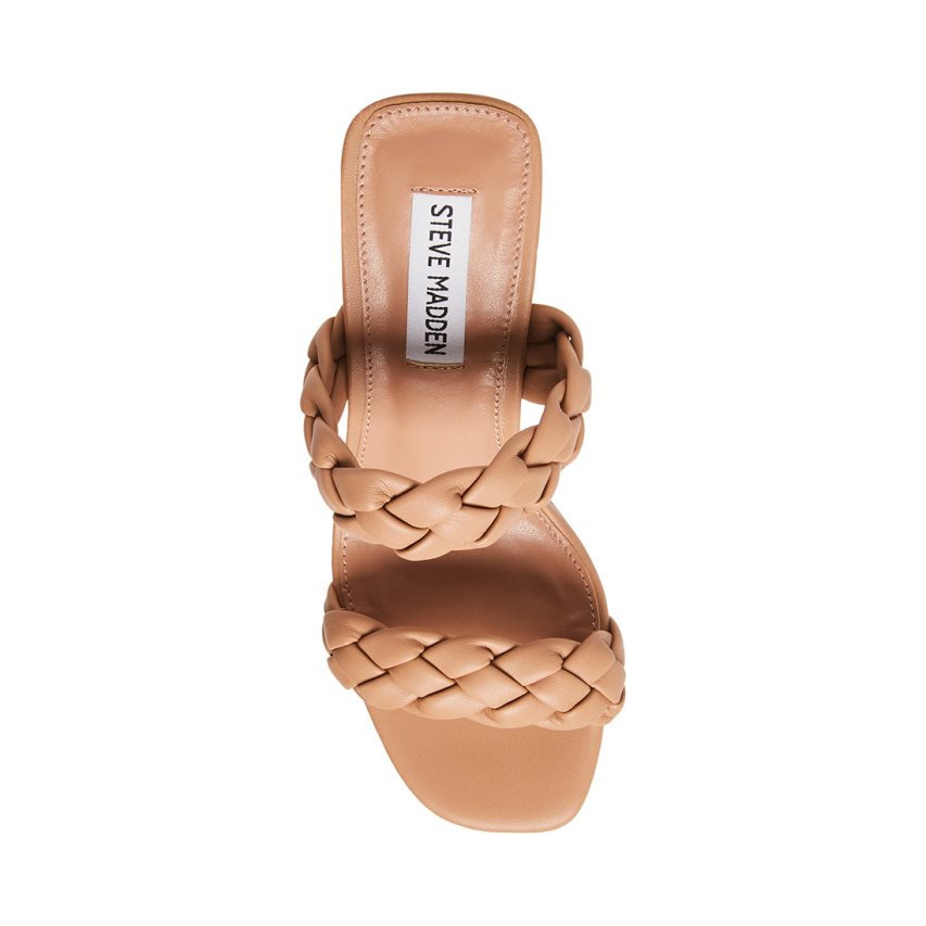 σανδαλια με τακουνι γυναικεια Steve Madden Banks Μπεζ | GR-49O3EIK
