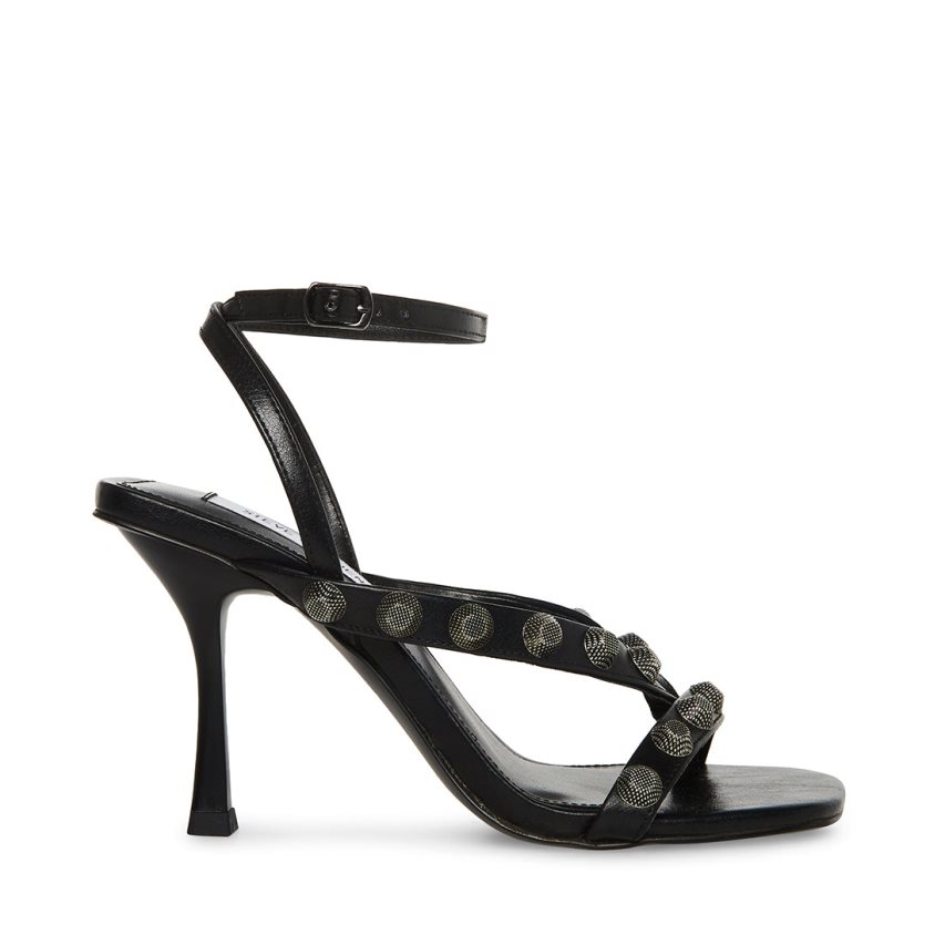 σανδαλια με τακουνι γυναικεια Steve Madden Adaline μαυρα | GR-517OHAY
