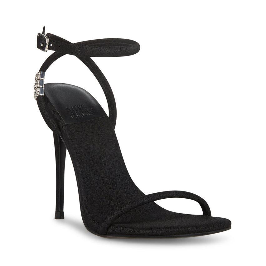 σανδαλια με τακουνι γυναικεια Steve Madden Nadine μαυρα | GR-5241KAY