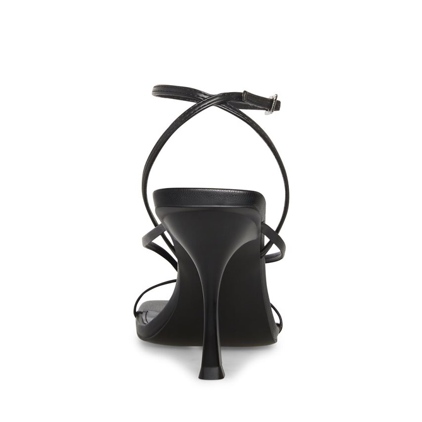 σανδαλια με τακουνι γυναικεια Steve Madden Annie μαυρα | GR-57O9GHF