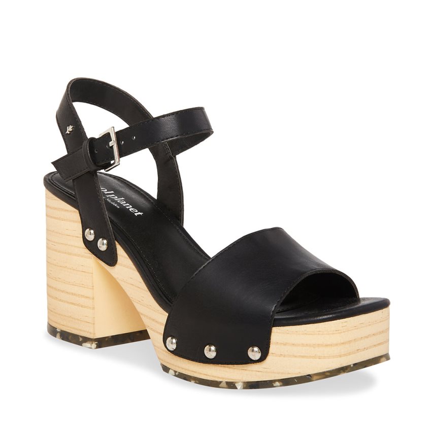 σανδαλια με τακουνι γυναικεια Steve Madden Rubyy μαυρα | GR-597OZGI