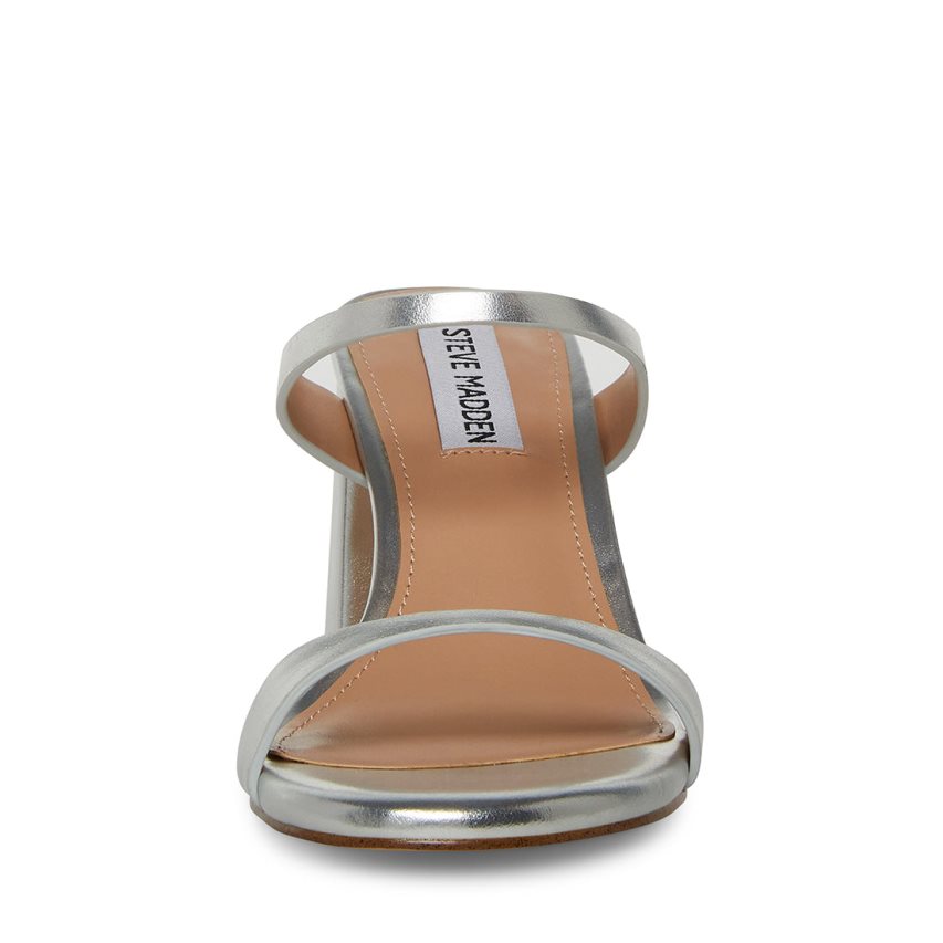 σανδαλια με τακουνι γυναικεια Steve Madden Bridgette ασημι | GR-6235ITC
