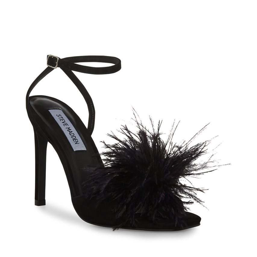 σανδαλια με τακουνι γυναικεια Steve Madden Crush μαυρα | GR-6391XMT
