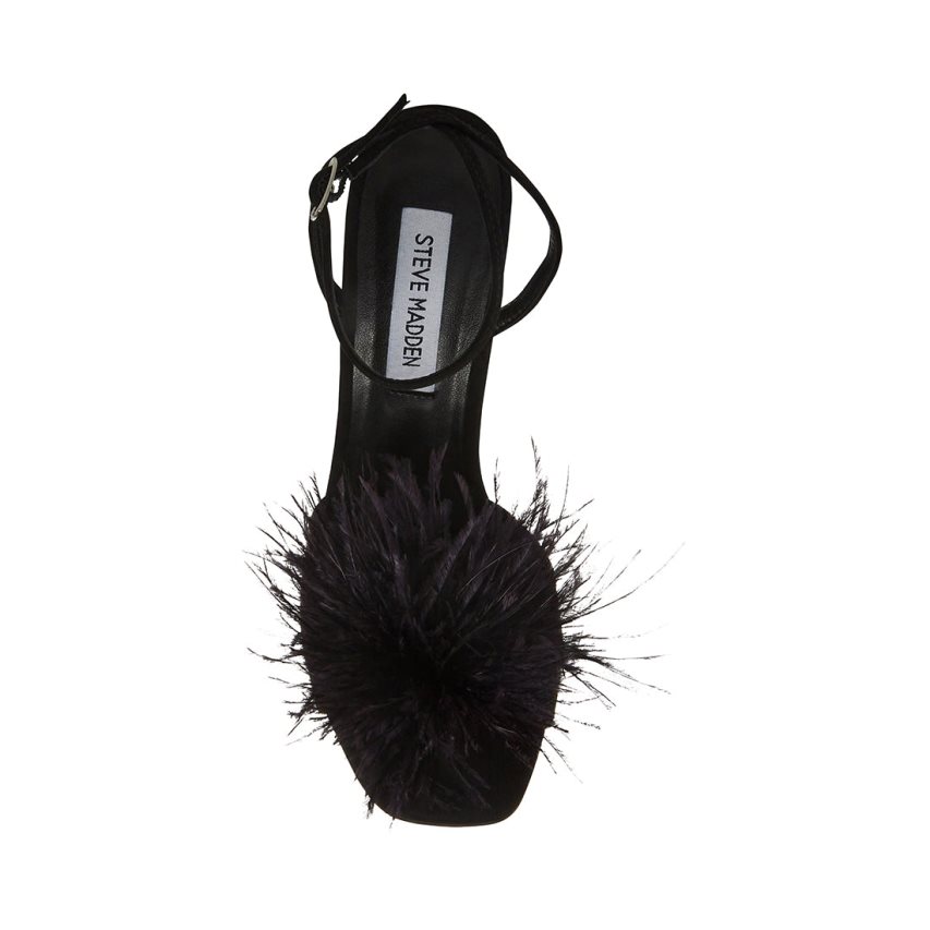σανδαλια με τακουνι γυναικεια Steve Madden Crush μαυρα | GR-6391XMT