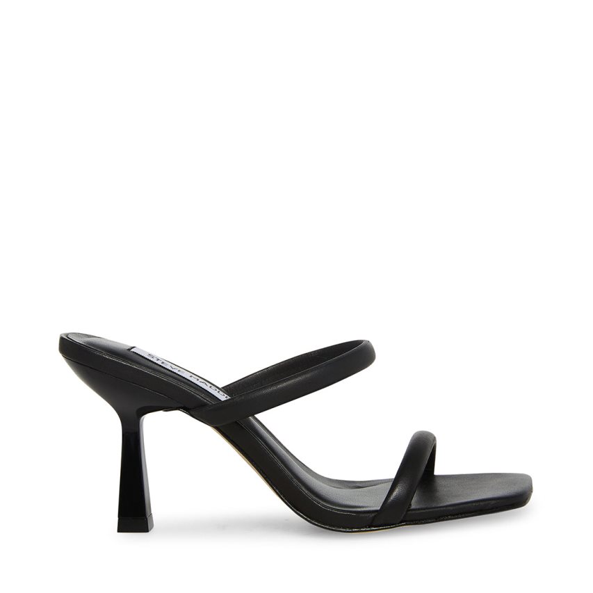 σανδαλια με τακουνι γυναικεια Steve Madden Joy δερματινα μαυρα | GR-7345OEB