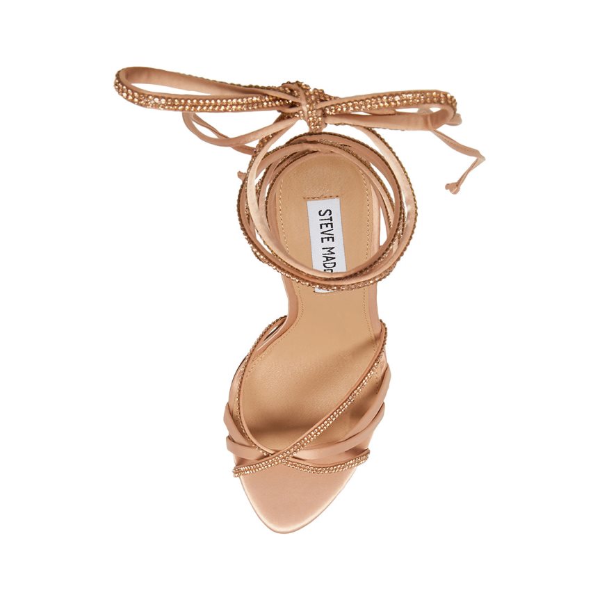 σανδαλια με τακουνι γυναικεια Steve Madden Larisa καφε | GR-743OTMN
